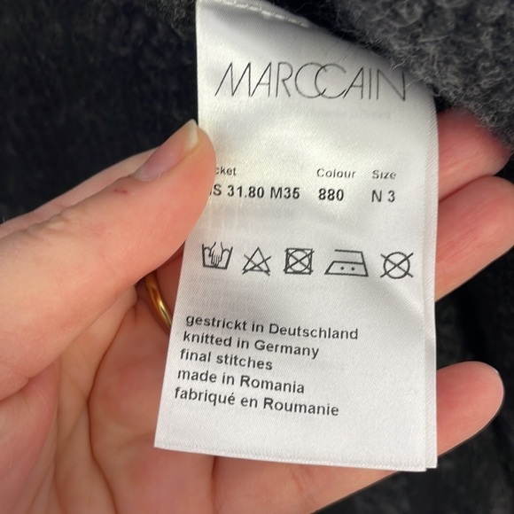 MARC Cain alpaga wool blend chevron soft cardigan - Picture 6 of 10